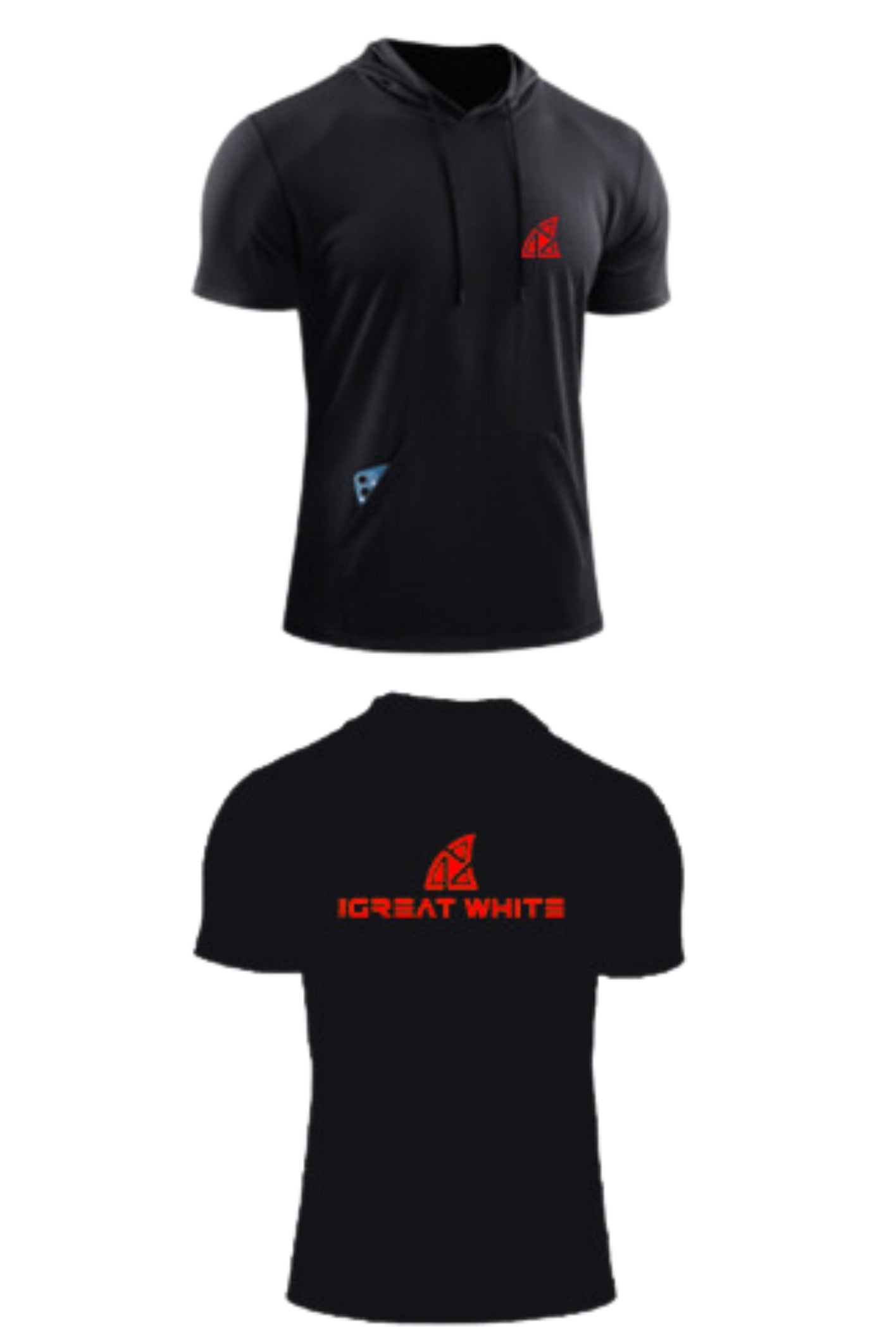 Icon Short Sleeve Performance Hoodie gw black hoodie