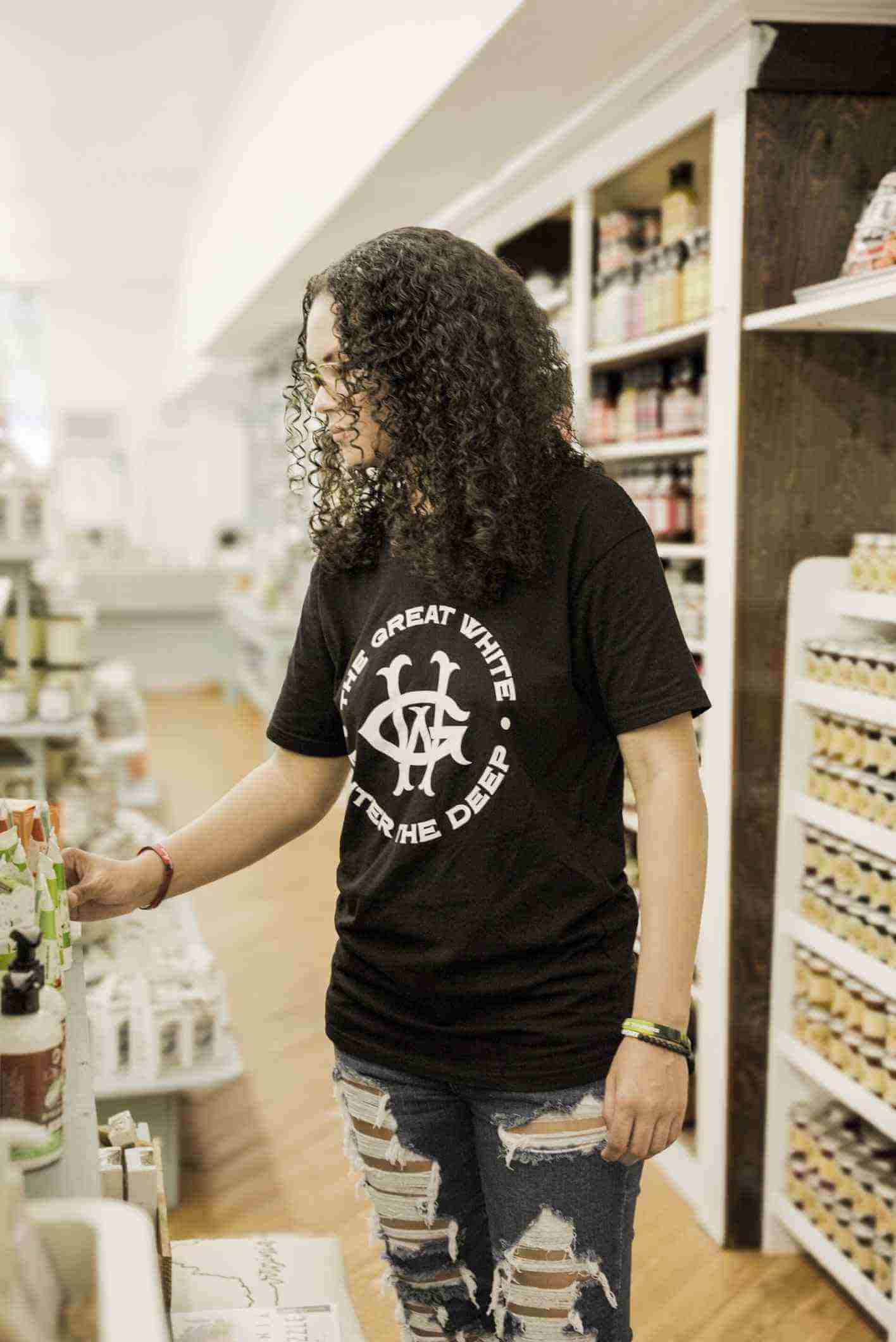 Circular Badge T-Shirt by  great white