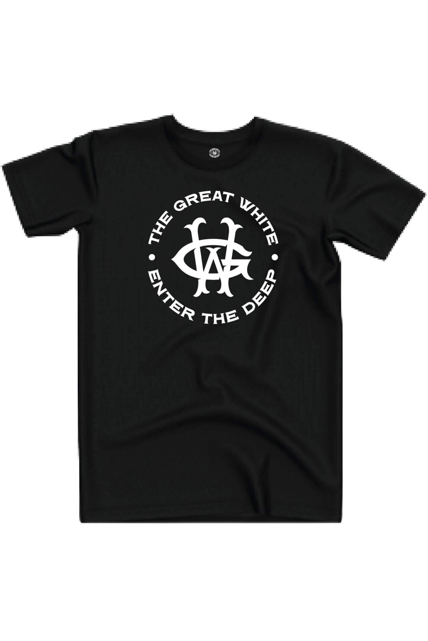 Circular Badge T-Shirt- great white 